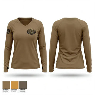 Womens Long Sleeve Vneck Shirt, Hoyas, Air Force, Teamtime, Team time, sublimation, custom sports apparel, team uniforms, spirit wear, spiritwear, sports uniforms, custom shirts, team store, custom team store, fundraiser sports, apparel fundraiser