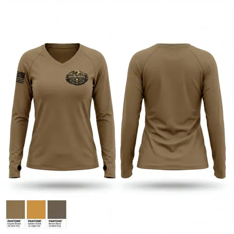 Womens Long Sleeve Vneck Shirt, Hoyas, Air Force, Teamtime, Team time, sublimation, custom sports apparel, team uniforms, spirit wear, spiritwear, sports uniforms, custom shirts, team store, custom team store, fundraiser sports, apparel fundraiser