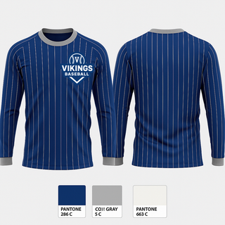 Long Sleeve Performance Shirt, Vikings, Baseball, Teamtime, Team time, sublimation, custom sports apparel, team uniforms, spirit wear, spiritwear, sports uniforms, custom shirts, team store, custom team store, fundraiser sports, apparel fundraiser