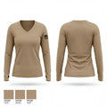 blank 73147984 Women's Long Sleeve V-neck Shirt - 1