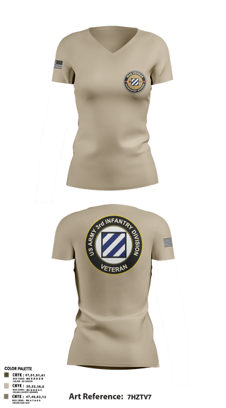 Women's Short Sleeve Vneck Shirt, 1st Armored Brigade Combat Team, Army, Teamtime, Team time, sublimation, custom sports apparel, team uniforms, spirit wear, spiritwear, sports uniforms, custom shirts, team store, custom team store, fundraiser sports, apparel fundraiser