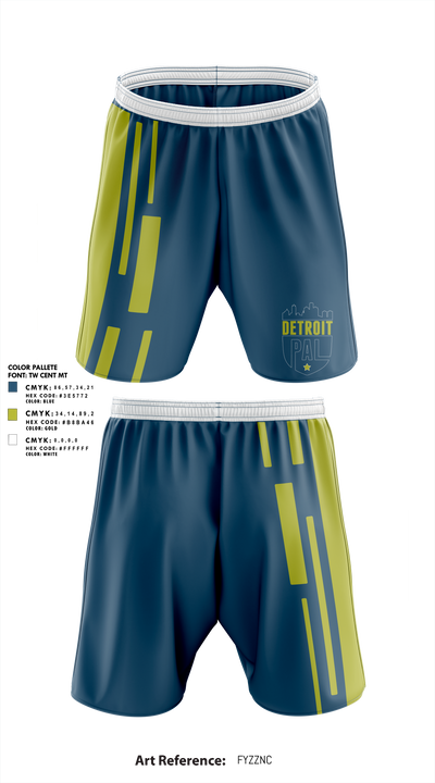 Detroit PAL Flag Football 4617701 Athletic Shorts With Pockets - 2