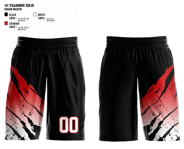 Mens Basketball Shorts, Springfield nightmares, Men's Basketball, Teamtime, Team time, sublimation, custom sports apparel, team uniforms, spirit wear, spiritwear, sports uniforms, custom shirts, team store, custom team store, fundraiser sports, apparel fundraiser