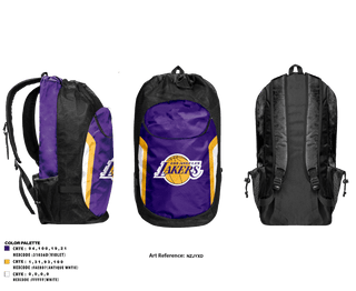 Gear Bag, Los angles lakers, Men's Basketball, Teamtime, Team time, sublimation, custom sports apparel, team uniforms, spirit wear, spiritwear, sports uniforms, custom shirts, team store, custom team store, fundraiser sports, apparel fundraiser