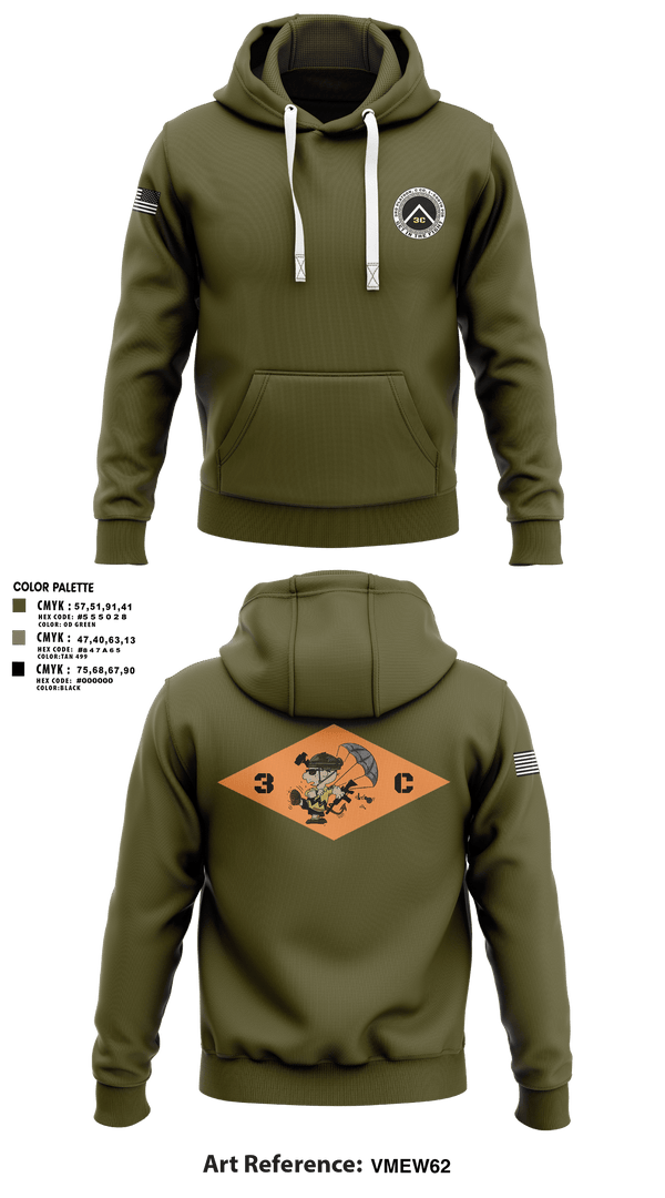 Hoodie, 3rd Platoon, CCo, 1-508th PIR, , Teamtime, Team time, sublimation, custom sports apparel, team uniforms, spirit wear, spiritwear, sports uniforms, custom shirts, team store, custom team store, fundraiser sports, apparel fundraiser