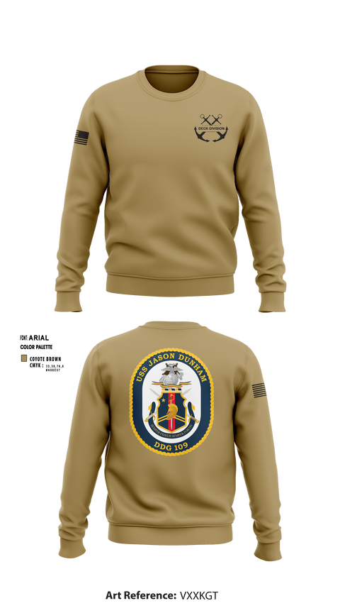 Crew Neck Sweatshirt, Jason Dunham Deck Division, Navy, Teamtime, Team time, sublimation, custom sports apparel, team uniforms, spirit wear, spiritwear, sports uniforms, custom shirts, team store, custom team store, fundraiser sports, apparel fundraiser