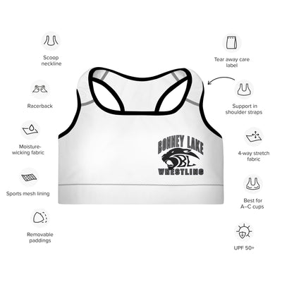 Bonney Lake High School Wrestling Padded Sports Bra - 1