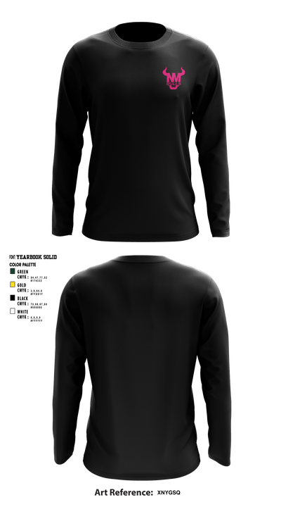 New Milford Bulls Football And Cheerleading 19489077 Long Sleeve Performance Shirt - 20