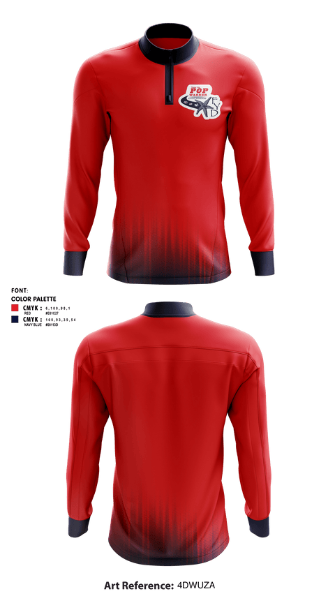 Quarter Zip Jacket, FYD Tampa Bay Pop Warner, Football, Teamtime, Team time, sublimation, custom sports apparel, team uniforms, spirit wear, spiritwear, sports uniforms, custom shirts, team store, custom team store, fundraiser sports, apparel fundraiser