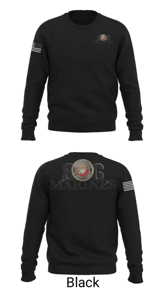 Crew Neck Sweatshirt, 806 Marines, Marines, Teamtime, Team time, sublimation, custom sports apparel, team uniforms, spirit wear, spiritwear, sports uniforms, custom shirts, team store, custom team store, fundraiser sports, apparel fundraiser