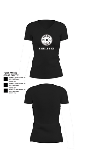 Women's Short Sleeve Vneck Shirt, Profile Bros, , Teamtime, Team time, sublimation, custom sports apparel, team uniforms, spirit wear, spiritwear, sports uniforms, custom shirts, team store, custom team store, fundraiser sports, apparel fundraiser