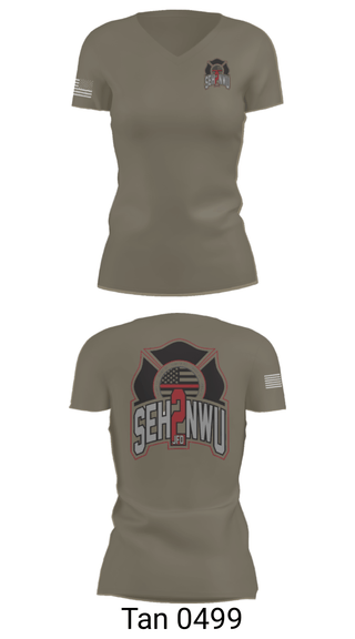 Women's Short Sleeve Vneck Shirt, SEHNWU, Fire Department, Teamtime, Team time, sublimation, custom sports apparel, team uniforms, spirit wear, spiritwear, sports uniforms, custom shirts, team store, custom team store, fundraiser sports, apparel fundraiser