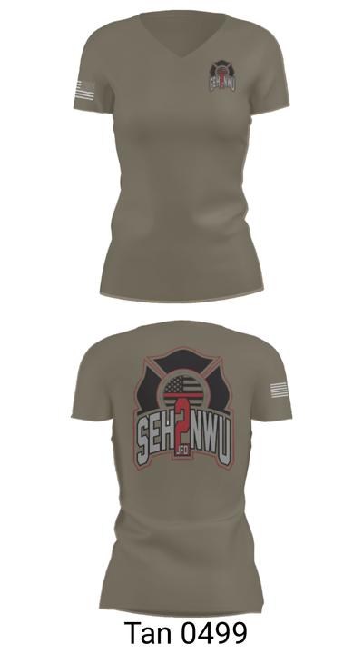 SEHNWU 1641965 Women's Short Sleeve V-neck Shirt - 68