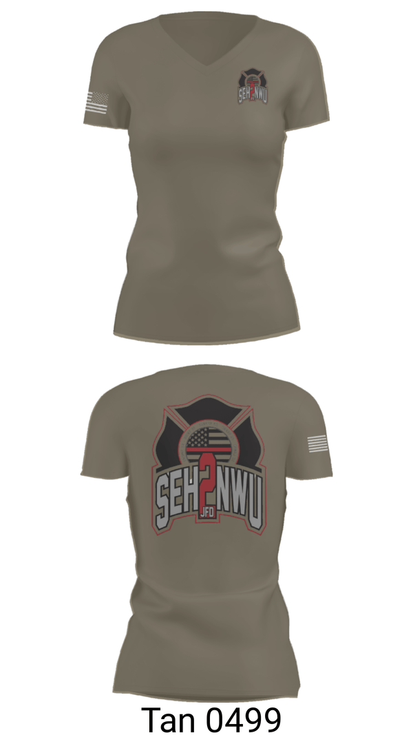 Women's Short Sleeve Vneck Shirt, SEHNWU, Fire Department, Teamtime, Team time, sublimation, custom sports apparel, team uniforms, spirit wear, spiritwear, sports uniforms, custom shirts, team store, custom team store, fundraiser sports, apparel fundraiser