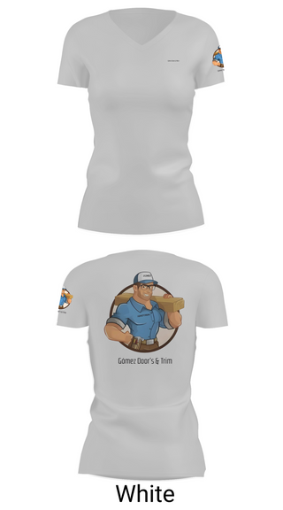 Women's Short Sleeve Vneck Shirt, Gómez Door’s & Trim, , Teamtime, Team time, sublimation, custom sports apparel, team uniforms, spirit wear, spiritwear, sports uniforms, custom shirts, team store, custom team store, fundraiser sports, apparel fundraiser