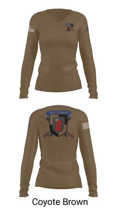 2nd Battalion 43692183 Women's Long Sleeve V-neck Shirt - 17