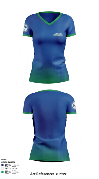 Women's Short Sleeve Vneck Shirt, Future Stars Summer Camps at Old Westbury, Spirit Store, Teamtime, Team time, sublimation, custom sports apparel, team uniforms, spirit wear, spiritwear, sports uniforms, custom shirts, team store, custom team store, fundraiser sports, apparel fundraiser
