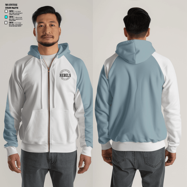 Zip Hoodie, REBLES, Men's Basketball, Teamtime, Team time, sublimation, custom sports apparel, team uniforms, spirit wear, spiritwear, sports uniforms, custom shirts, team store, custom team store, fundraiser sports, apparel fundraiser