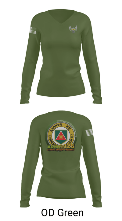 51st Combat Engineers 81487377 Women's Long Sleeve V-neck Shirt - 57