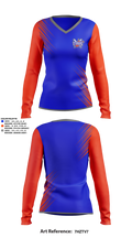 Mountain State Chaos 91223872 Women's Long Sleeve V-neck Shirt - 1
