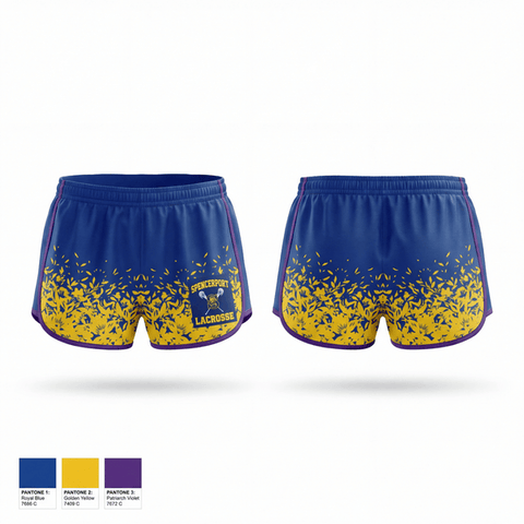 Womens Shorts, Spencerport Lacrosse, Men's Lacrosse, Teamtime, Team time, sublimation, custom sports apparel, team uniforms, spirit wear, spiritwear, sports uniforms, custom shirts, team store, custom team store, fundraiser sports, apparel fundraiser
