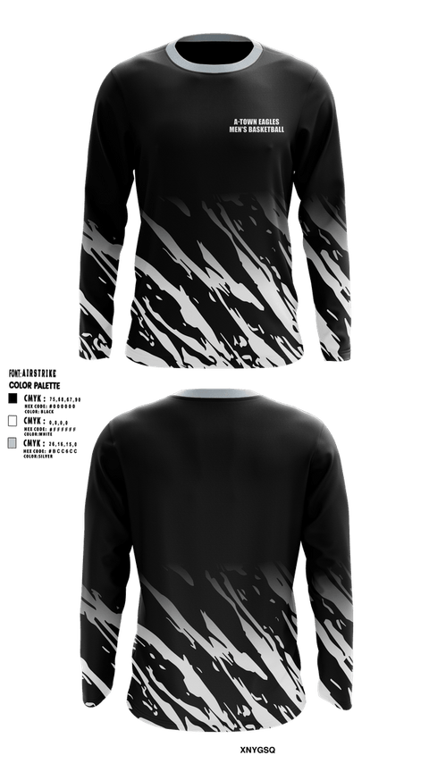 Long Sleeve Performance Shirt, A-Town Eagles, Men's Basketball, Teamtime, Team time, sublimation, custom sports apparel, team uniforms, spirit wear, spiritwear, sports uniforms, custom shirts, team store, custom team store, fundraiser sports, apparel fundraiser