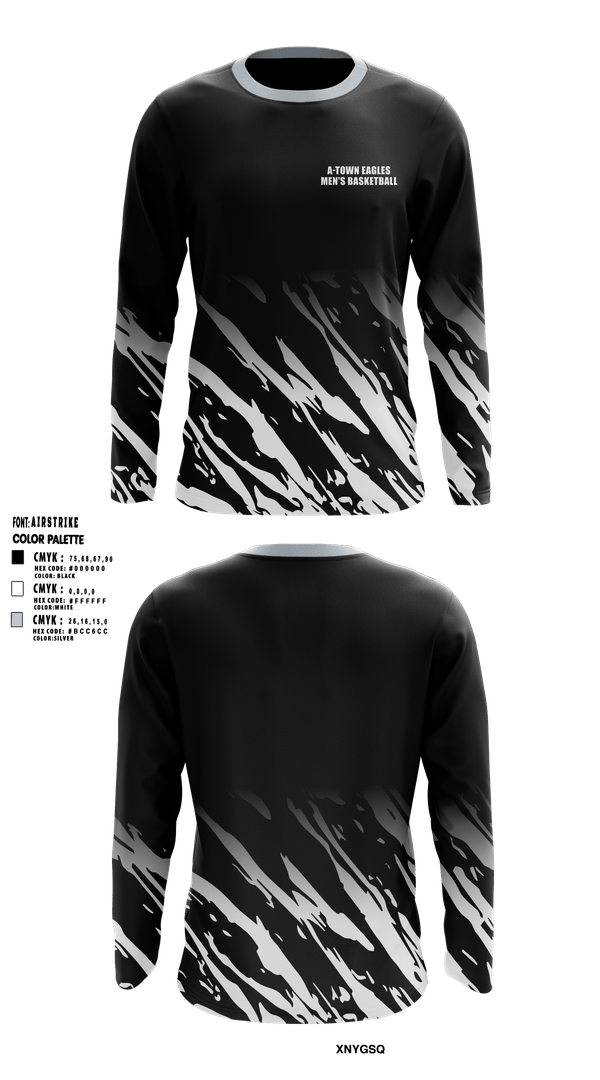 Long Sleeve Performance Shirt, A-Town Eagles, Men's Basketball, Teamtime, Team time, sublimation, custom sports apparel, team uniforms, spirit wear, spiritwear, sports uniforms, custom shirts, team store, custom team store, fundraiser sports, apparel fundraiser