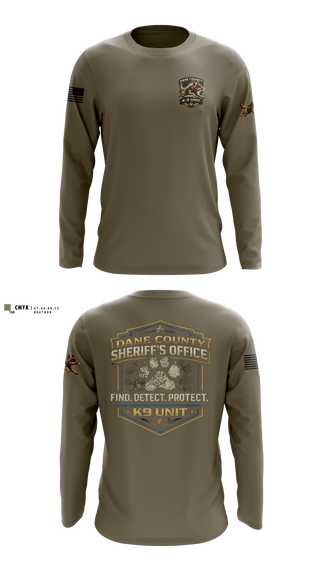 Long Sleeve Performance Shirt, Dane County K9, Police, Teamtime, Team time, sublimation, custom sports apparel, team uniforms, spirit wear, spiritwear, sports uniforms, custom shirts, team store, custom team store, fundraiser sports, apparel fundraiser
