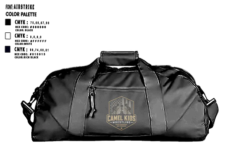 Duffle Bag, Camel kids 2026, Wrestling, Teamtime, Team time, sublimation, custom sports apparel, team uniforms, spirit wear, spiritwear, sports uniforms, custom shirts, team store, custom team store, fundraiser sports, apparel fundraiser