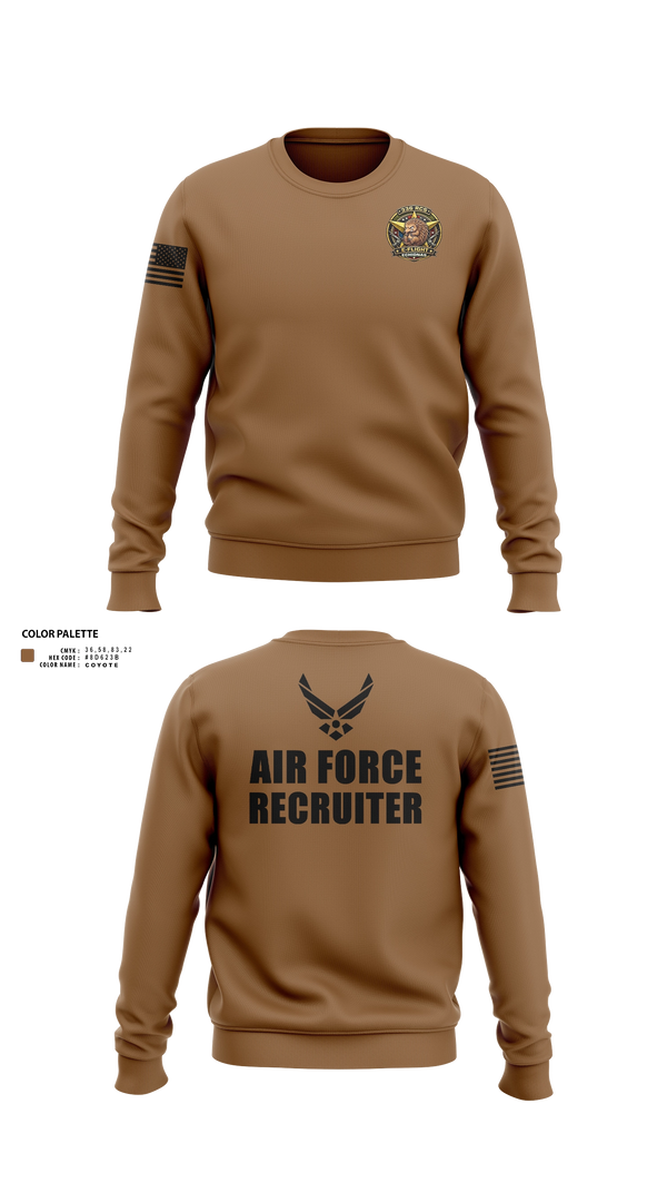 Crew Neck Sweatshirt, 336 RCS E flight, Air Force, Teamtime, Team time, sublimation, custom sports apparel, team uniforms, spirit wear, spiritwear, sports uniforms, custom shirts, team store, custom team store, fundraiser sports, apparel fundraiser