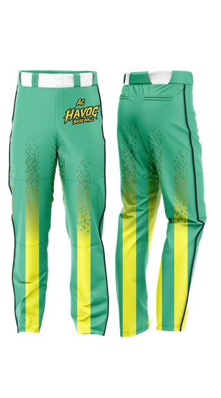 Baseball Pants, AC Havoc, Baseball, Teamtime, Team time, sublimation, custom sports apparel, team uniforms, spirit wear, spiritwear, sports uniforms, custom shirts, team store, custom team store, fundraiser sports, apparel fundraiser