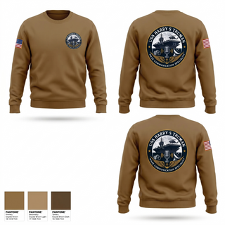 Crew Neck Sweatshirt, CVN75 Media, Navy, Teamtime, Team time, sublimation, custom sports apparel, team uniforms, spirit wear, spiritwear, sports uniforms, custom shirts, team store, custom team store, fundraiser sports, apparel fundraiser