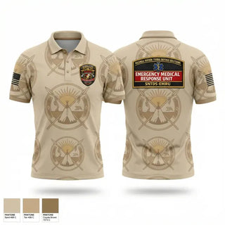 Short Sleeve Performance Polo, Sicangu Nation Tribal Defense Solutions Emergency Medical Response Unit (SNTDS‑EMRU), EMS/EMT, Teamtime, Team time, sublimation, custom sports apparel, team uniforms, spirit wear, spiritwear, sports uniforms, custom shirts, team store, custom team store, fundraiser sports, apparel fundraiser