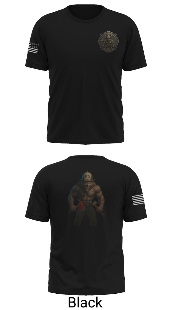 Old School Cotton Feel Shirt, 63rd OD CO Fire Rescue, Army, Teamtime, Team time, sublimation, custom sports apparel, team uniforms, spirit wear, spiritwear, sports uniforms, custom shirts, team store, custom team store, fundraiser sports, apparel fundraiser