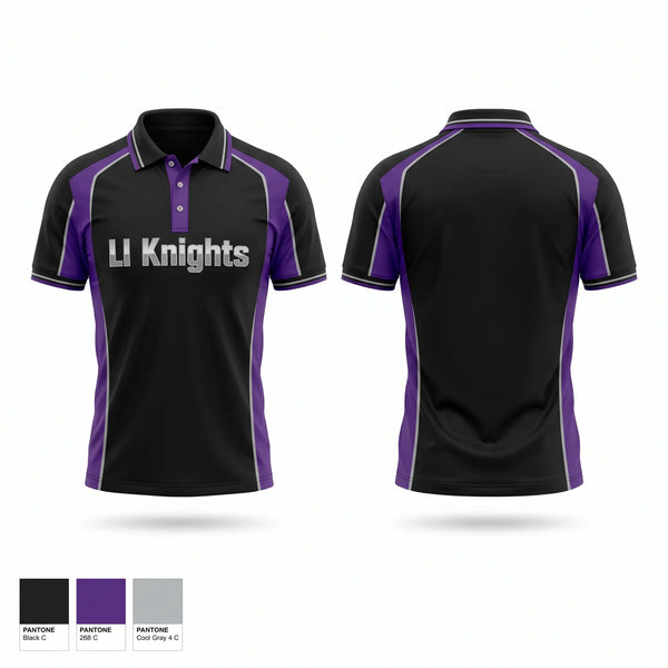 Short Sleeve Performance Polo, LI Knights, Women's Volleyball, Teamtime, Team time, sublimation, custom sports apparel, team uniforms, spirit wear, spiritwear, sports uniforms, custom shirts, team store, custom team store, fundraiser sports, apparel fundraiser