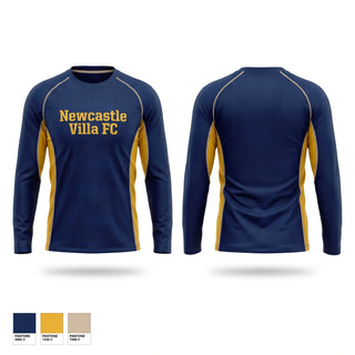 Long Sleeve Performance Shirt, Newcastle Villa FC, Men's Soccer, Teamtime, Team time, sublimation, custom sports apparel, team uniforms, spirit wear, spiritwear, sports uniforms, custom shirts, team store, custom team store, fundraiser sports, apparel fundraiser