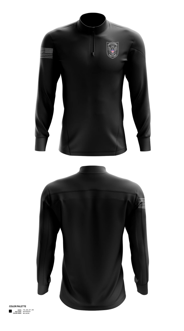 Quarter Zip Jacket, PERRY POLICE DEPARTMENT, Police, Teamtime, Team time, sublimation, custom sports apparel, team uniforms, spirit wear, spiritwear, sports uniforms, custom shirts, team store, custom team store, fundraiser sports, apparel fundraiser