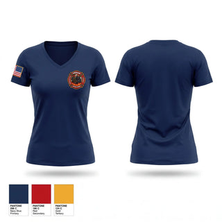 Womens Short Sleeve Vneck Shirt, Curran Fire Department, Fire Department, Teamtime, Team time, sublimation, custom sports apparel, team uniforms, spirit wear, spiritwear, sports uniforms, custom shirts, team store, custom team store, fundraiser sports, apparel fundraiser