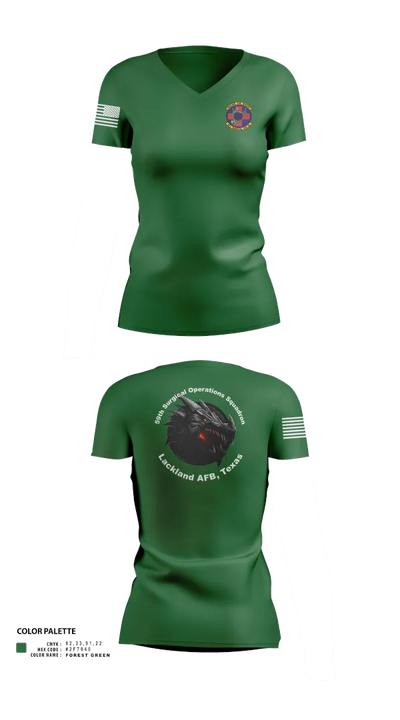 59th Surgical Operations Squadron 37744422 Women's Short Sleeve V-neck Shirt - 60