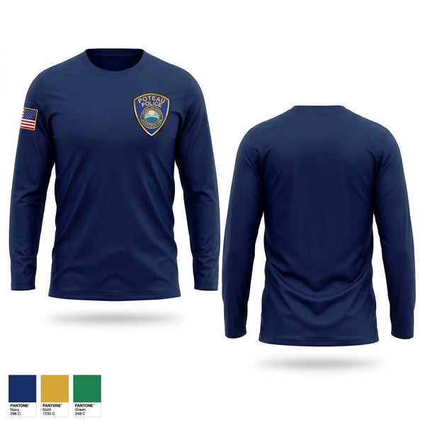 Long Sleeve Performance Shirt, Poteau Police Department, Police, Teamtime, Team time, sublimation, custom sports apparel, team uniforms, spirit wear, spiritwear, sports uniforms, custom shirts, team store, custom team store, fundraiser sports, apparel fundraiser