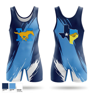 Wrestling Singlet, Mustangs, Wrestling, Teamtime, Team time, sublimation, custom sports apparel, team uniforms, spirit wear, spiritwear, sports uniforms, custom shirts, team store, custom team store, fundraiser sports, apparel fundraiser