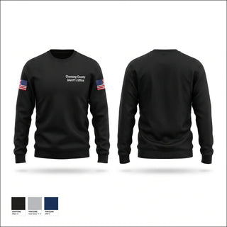 Crew Neck Sweatshirt, Chemung County Sheriff’s Office, Police, Teamtime, Team time, sublimation, custom sports apparel, team uniforms, spirit wear, spiritwear, sports uniforms, custom shirts, team store, custom team store, fundraiser sports, apparel fundraiser