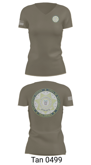 Womens Short Sleeve Vneck Shirt, Wyandotte Nation Police, Police, Teamtime, Team time, sublimation, custom sports apparel, team uniforms, spirit wear, spiritwear, sports uniforms, custom shirts, team store, custom team store, fundraiser sports, apparel fundraiser