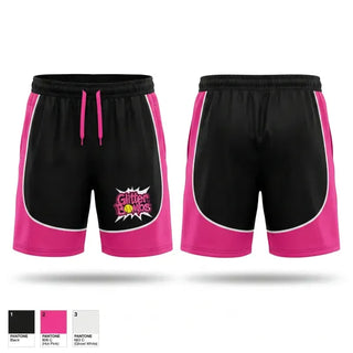 Athletic Shorts With Pockets, Glitter Bombs, Softball, Teamtime, Team time, sublimation, custom sports apparel, team uniforms, spirit wear, spiritwear, sports uniforms, custom shirts, team store, custom team store, fundraiser sports, apparel fundraiser
