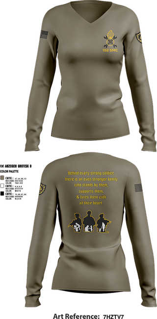 Womens Long Sleeve Vneck Shirt, 152 SMC, , Teamtime, Team time, sublimation, custom sports apparel, team uniforms, spirit wear, spiritwear, sports uniforms, custom shirts, team store, custom team store, fundraiser sports, apparel fundraiser