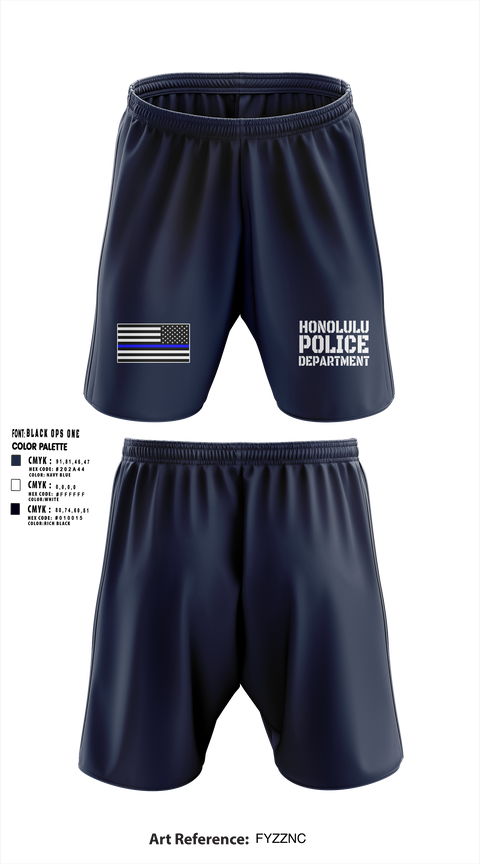 Athletic Shorts With Pockets, Honolulu Police Department, Police, Teamtime, Team time, sublimation, custom sports apparel, team uniforms, spirit wear, spiritwear, sports uniforms, custom shirts, team store, custom team store, fundraiser sports, apparel fundraiser