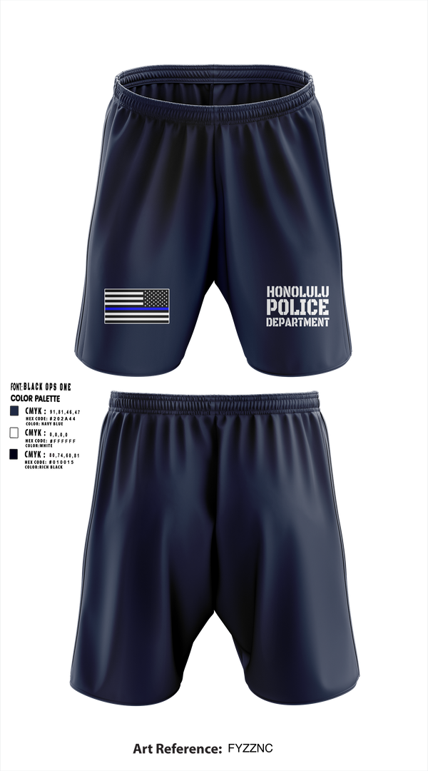 Athletic Shorts With Pockets, Honolulu Police Department, Police, Teamtime, Team time, sublimation, custom sports apparel, team uniforms, spirit wear, spiritwear, sports uniforms, custom shirts, team store, custom team store, fundraiser sports, apparel fundraiser