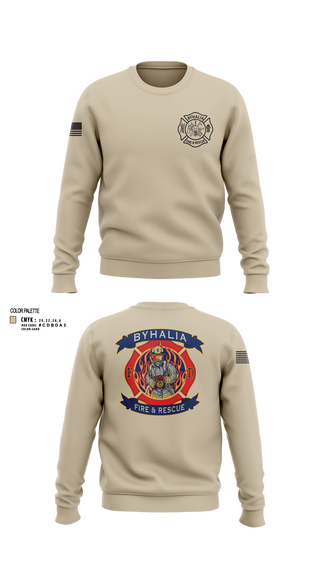 Crew Neck Sweatshirt, Byhalia Fire and Rescue, Fire Department, Teamtime, Team time, sublimation, custom sports apparel, team uniforms, spirit wear, spiritwear, sports uniforms, custom shirts, team store, custom team store, fundraiser sports, apparel fundraiser
