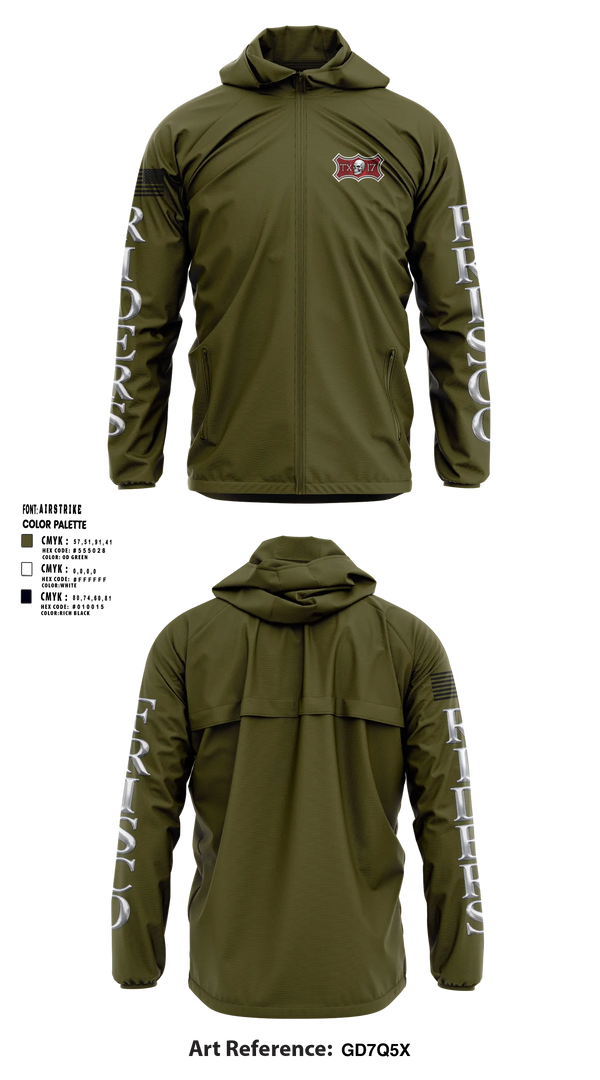 Windbreaker, VFW Riders Unit 17, Marines, Teamtime, Team time, sublimation, custom sports apparel, team uniforms, spirit wear, spiritwear, sports uniforms, custom shirts, team store, custom team store, fundraiser sports, apparel fundraiser