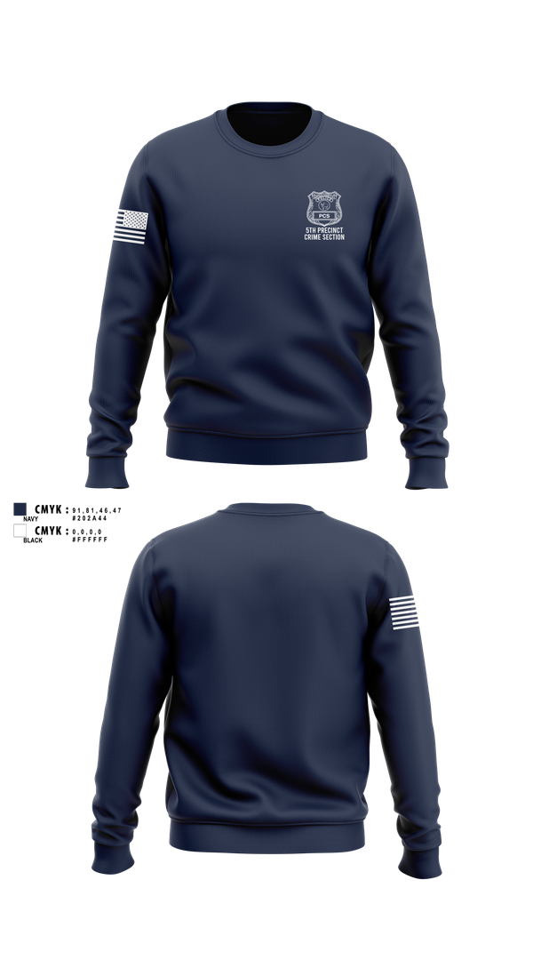 Crew Neck Sweatshirt, 5th PCT Crime Section, , Teamtime, Team time, sublimation, custom sports apparel, team uniforms, spirit wear, spiritwear, sports uniforms, custom shirts, team store, custom team store, fundraiser sports, apparel fundraiser